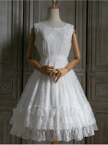 Retro Round-neck Lace Sleeveless Classic Lolita Dress