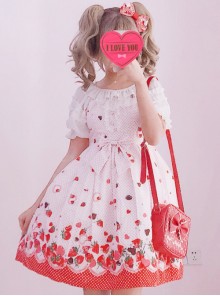 Chocolate Strawberry Sweet Lolita Sling Dress