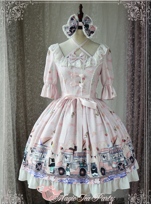 Magic Tea Party Ice Cream Party Series Short Sleeve Sweet Lolita Dress