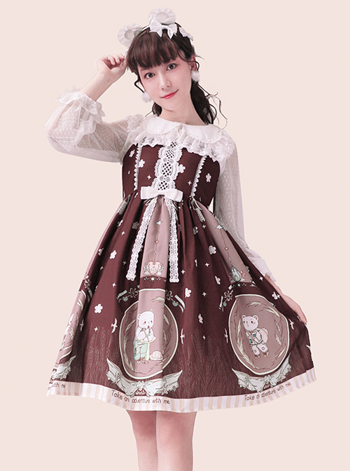 The Little Bear's Adventures Series Sweet Lolita Sling Dress