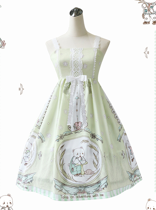 The Little Bear's Adventures Series Sweet Lolita Sling Dress