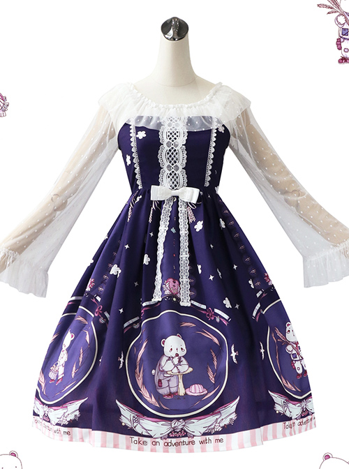 The Little Bear's Adventures Series Sweet Lolita Sling Dress