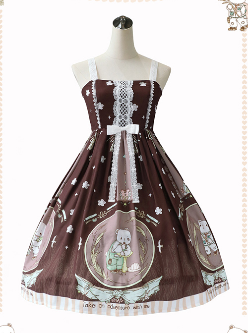 The Little Bear's Adventures Series Sweet Lolita Sling Dress
