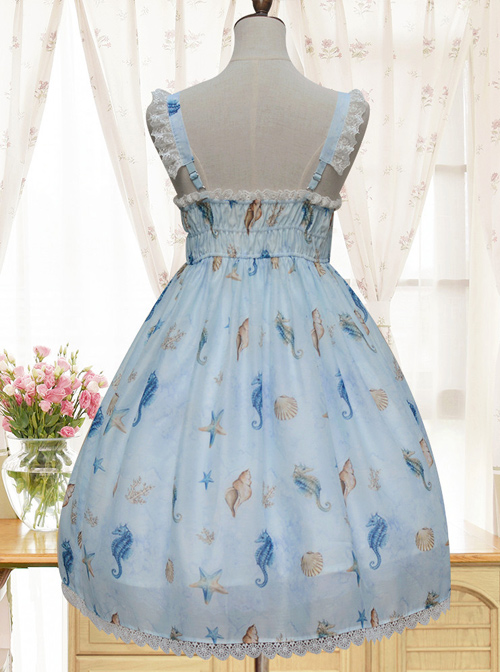 Starfish Song Light Blue Sweet Lolita Sling Dress