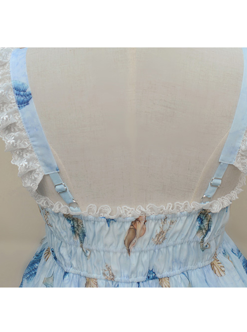 Starfish Song Light Blue Sweet Lolita Sling Dress