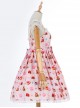 Dessert Printing Sweet Lolita Pink Sling Dress