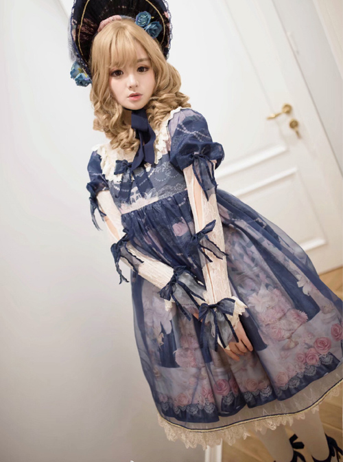 My First Love Series Flower Cake Classic Lolita Long Sleeve Dress