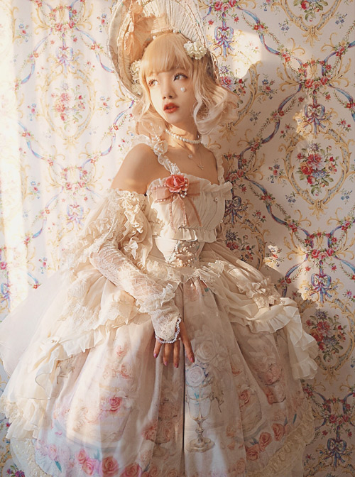 My First Love Series Flower Cake Classic Lolita Sleeveless Dress First Version