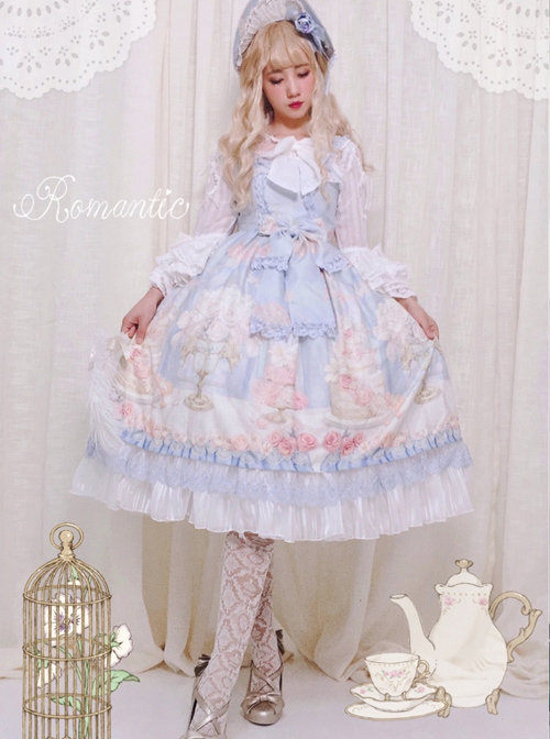 My First Love Series Flower Cake Sweet Lolita Sleeveless Dress Second Version