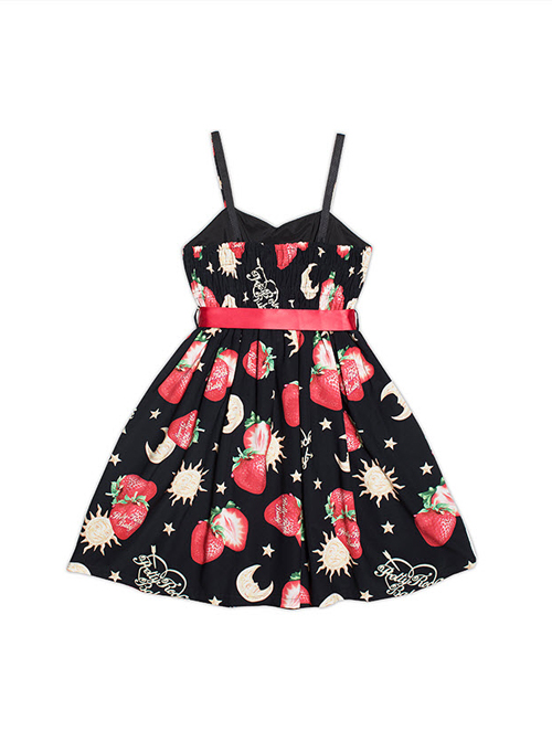 Strawberries Floating In The Universe Series Normal Waist Version Sweet Lolita Sleeveless Dress