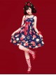 Strawberries Floating In The Universe Series High Waist Version Sweet Lolita Sleeveless Dress