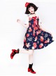 Strawberries Floating In The Universe Series Sweet Lolita High Waist Half Sleeve Dress