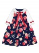 Strawberries Floating In The Universe Series Sweet Lolita High Waist Half Sleeve Dress