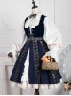 Anna Polka Series Embroidery Retro Classic Lolita Jumper Dress