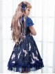 Dark Blue Retro Chinese Style Classic Lolita Short Sleeve Dress