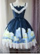 Magic Tea Party Starry Sky Series Dark Blue Sweet Lolita Sling Dress