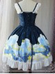 Magic Tea Party Starry Sky Series Dark Blue Sweet Lolita Sling Dress