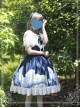 Magic Tea Party Starry Sky Series Dark Blue Sweet Lolita Sling Dress
