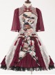 Red-crowned Crane Pattern Chinese Style Classic Lolita Half Sleeve Dress