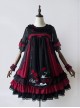 Camellia Series Chinese Style Embroidery High Waist Lolita Dress