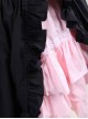 Cotton Black And Pink Sweet Lolita Long Sleeve Maid Dress