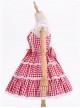 Chiffon Lace Plaid Classic Lolita Sling Dress