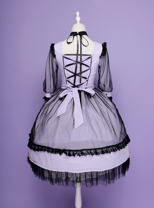 Star Moon Cat Series Sweet Lolita Half Sleeve Dress