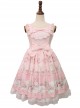 Aristocratic Cat Printing Bowknot Classic Lolita Sling Dress