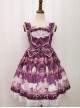 Aristocratic Cat Printing Bowknot Classic Lolita Sling Dress