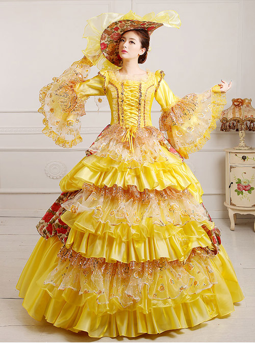 Palace Style Gorgeous Sequins Lace Lolita Prom Dress