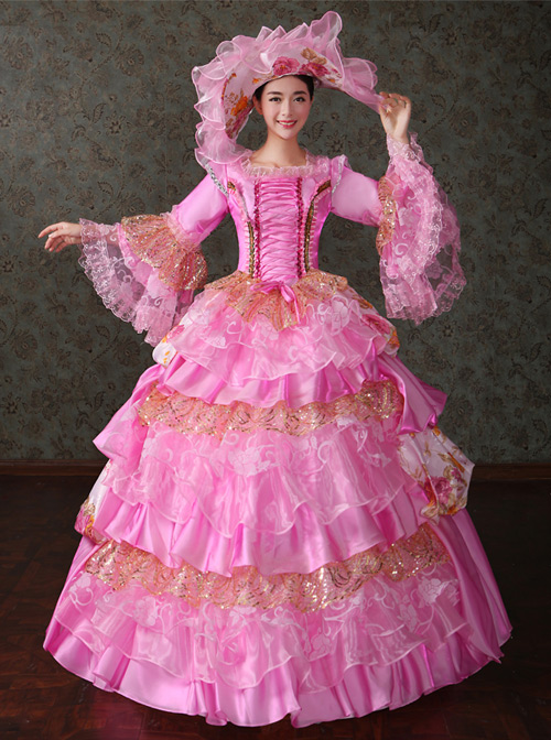 Palace Style Gorgeous Sequins Lace Lolita Prom Dress