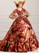 Red Trailing Style Gorgeous Lolita Prom Dress