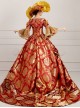 Red Trailing Style Gorgeous Lolita Prom Dress