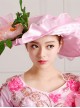 Palace Style Pink Flower Embroidery Lolita Prom Dress