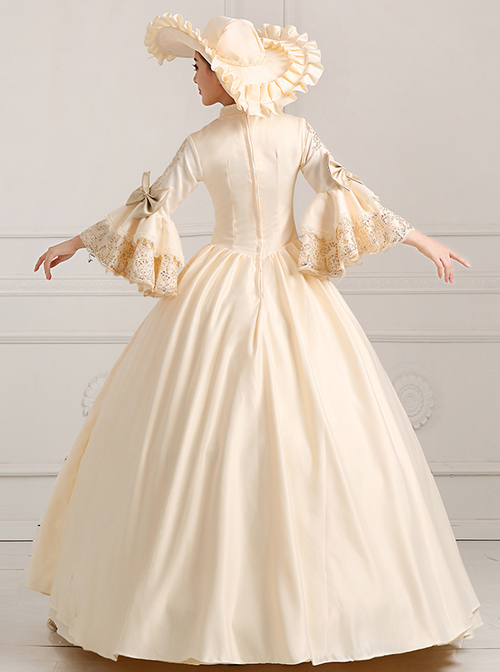 Solemn And Elegant Palace Style Stage Costume Champagne Lolita Prom Dress