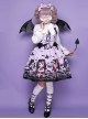 Halloween Dark Bat Coffin Printing Lace Gothic Lolita Sling Dress