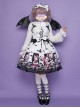 Halloween Dark Bat Coffin Printing Lace Gothic Lolita Sling Dress