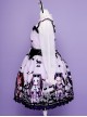 Halloween Dark Bat Coffin Printing Lace Gothic Lolita Sling Dress