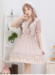 Concise Lace Ruffles Classic Lolita Short Sleeve Dress