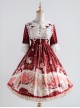 Elegant Printing Doll Collar Classic Lolita Short Sleeve Dress