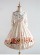 Elegant Printing Doll Collar Classic Lolita Short Sleeve Dress