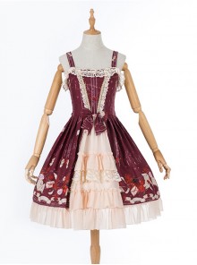 Rose Letter Paper Series Classic Lolita Sling Dress