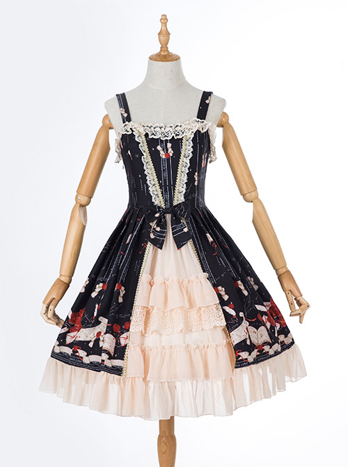 Rose Letter Paper Series Classic Lolita Sling Dress