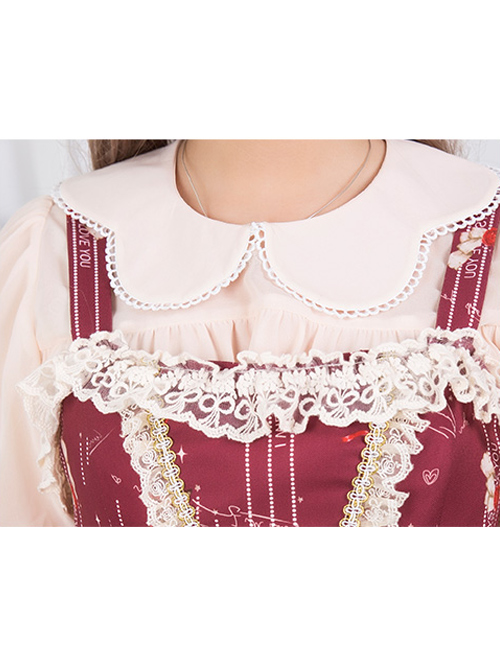 Rose Letter Paper Series Classic Lolita Sling Dress