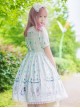 Cute Lop-eared Rabbit Printing Sweet Lolita Short Sleeve Dress