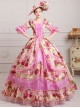 Palace Style Polychromatic Retro Lolita Prom Dress