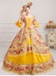 Palace Style Polychromatic Retro Lolita Prom Dress