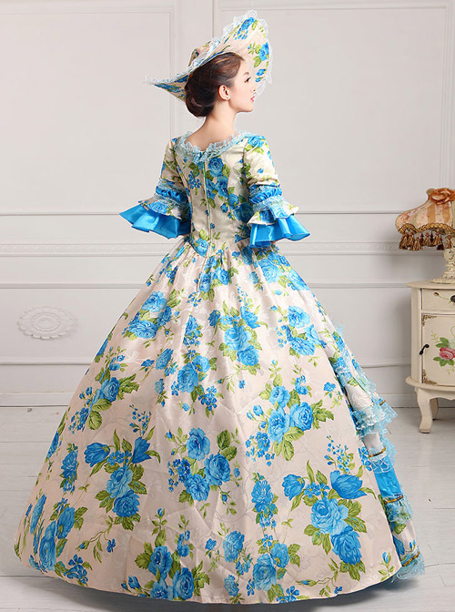 Palace Style Polychromatic Retro Lolita Prom Dress