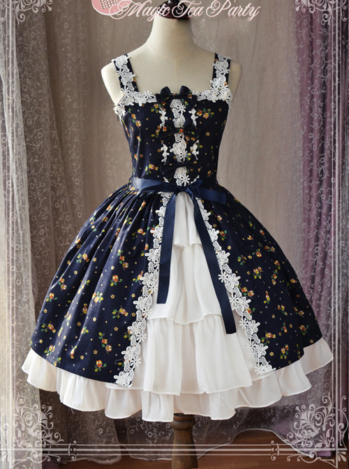 Magic Tea Party Owls And Rabbits Series Classic Lolita Sling Dress