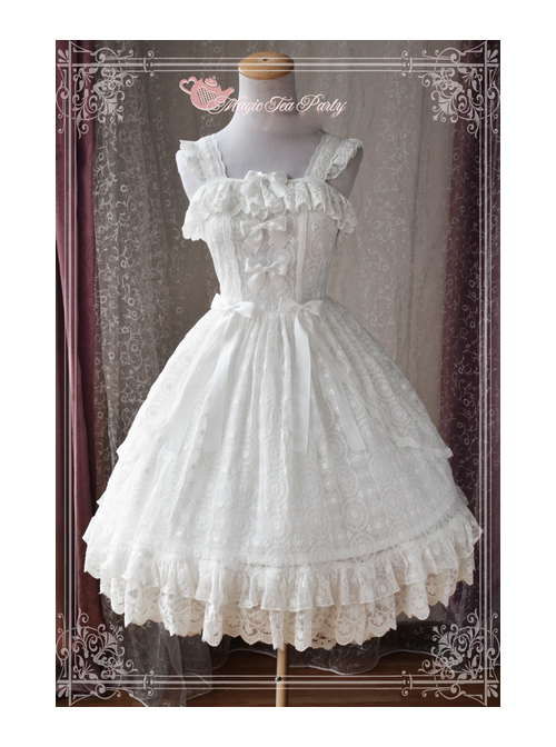 white tea party dress